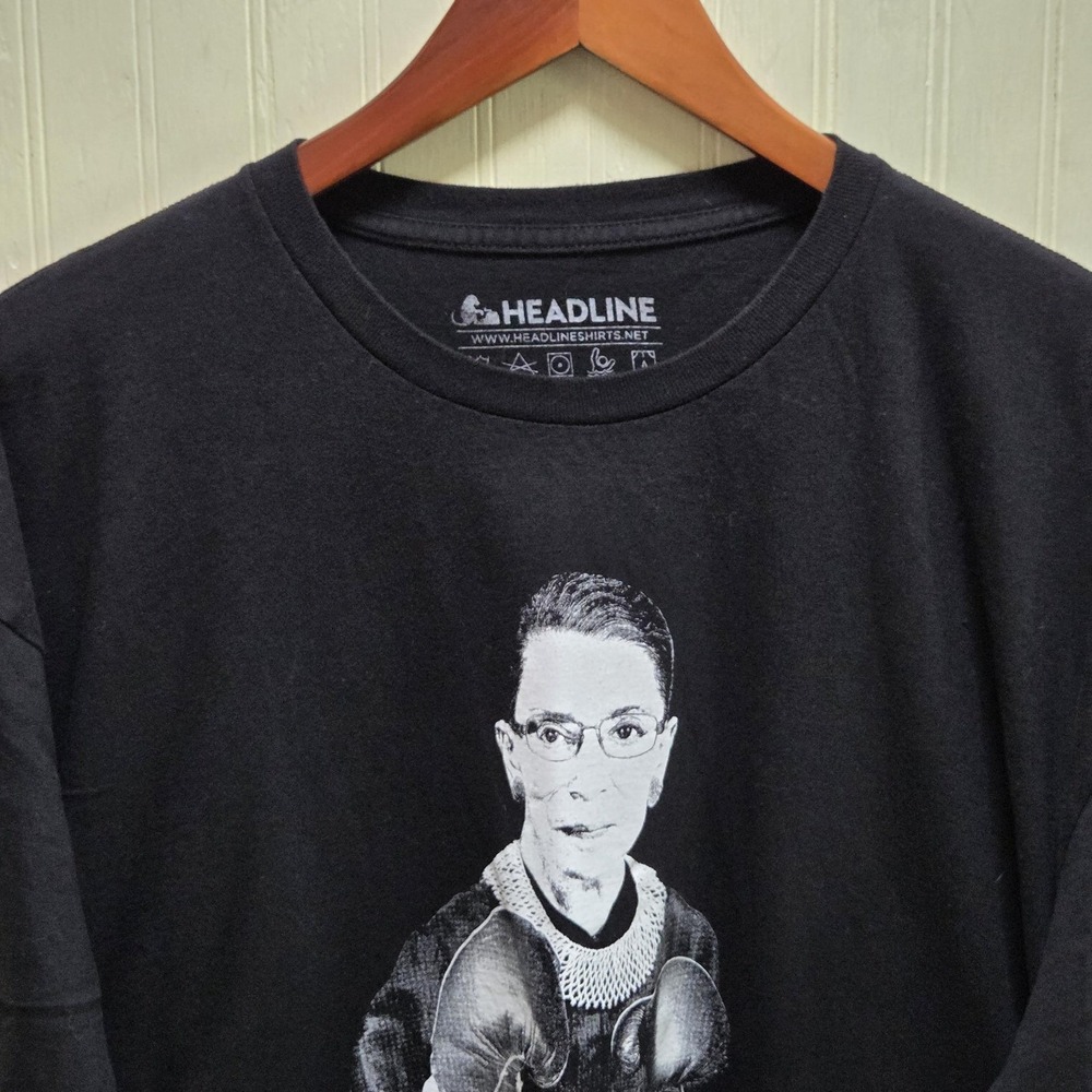 Headline Shirt Mens 2XL Black Dissent Boxing Judge Graphic Tee Tagless Political